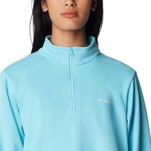 Columbia Trek Blue French Terry Half Zip-Up Size Small